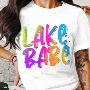 Lake Babe T-Shirt, Colorful Lake Shirt, Summer Vacation Top, Lake Lover Gift, Lake Life Tee, Fun Lake Apparel, Trendy Graphic Tee