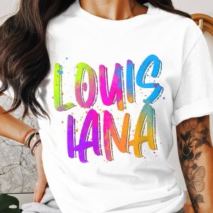 Louisiana T-Shirt, Colorful State Pride Tee, Louisiana Souvenir, Vacation Shirt, Gift for Louisiana Native, Trendy State T Shirt