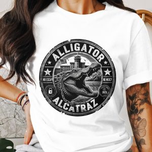 Alligator Alcatraz T-Shirt, No Escape, No Mercy Graphic Tee, Cool Animal Tee, Unique Design T-Shirt, Trending Now T Shirt