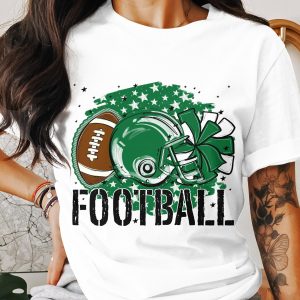 Football T Shirt, Helmet Tee, Game Day Shirt, Cheerleader Shirt, Sports Fan Gift, American Football Shirt, Team Spirit Tee, Sporty Apparel