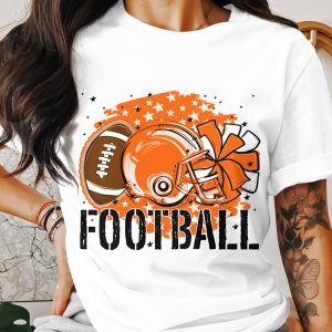 Football T-Shirt, Game Day Tee, Sports Fan Gift, Helmet Tee, Cheerleader Shirt, Gridiron Apparel, Tailgate Party Shirt, Football Season