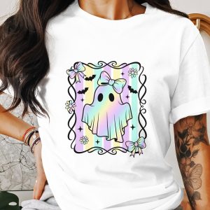 Pastel Ghost T-Shirt, Cute Spooky Tee, Halloween Ghost Shirt, Kawaii Ghost Design, Trendy Ghost Apparel, Gift for Halloween