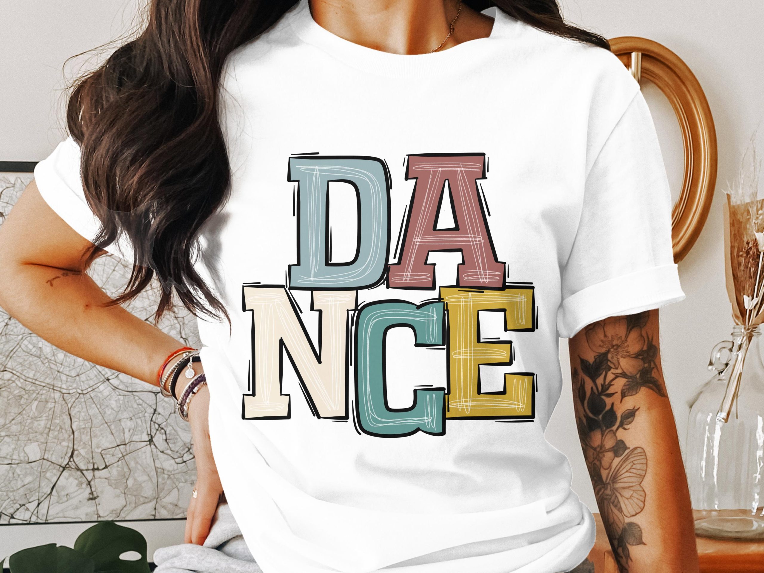 Dance T-Shirt, Colorful Dance Tee, Dancing Shirt, Gift For Dancer, Dance Teacher Shirt, Dance Lover Tee, Dancing Queen T Shirt, Dance Gift