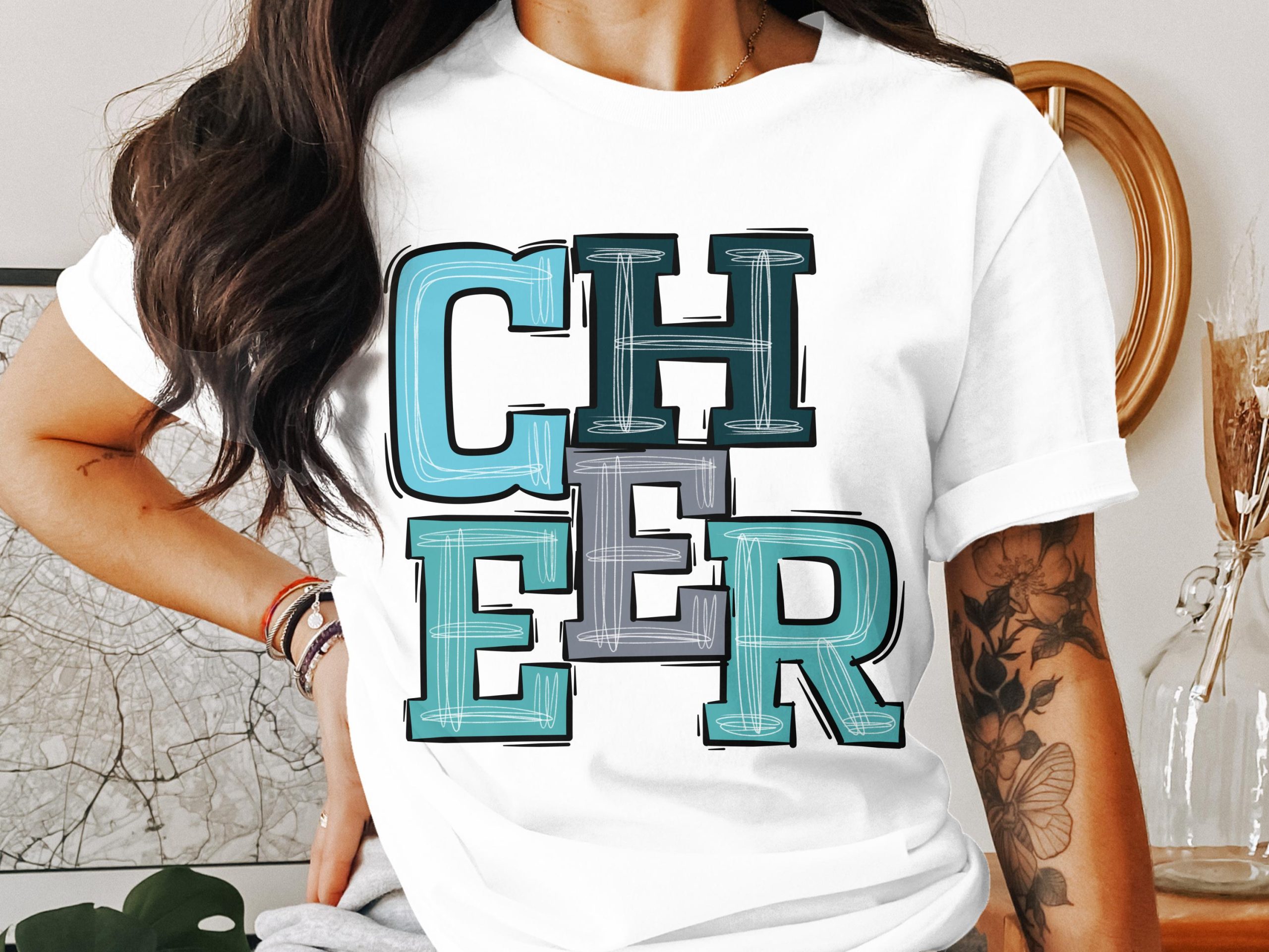 Cheer T-Shirt, Cheerleader Tee, Spirit Wear T-Shirt, Sports Fan Apparel, Team Support T-Shirt, Gift for Cheerleaders