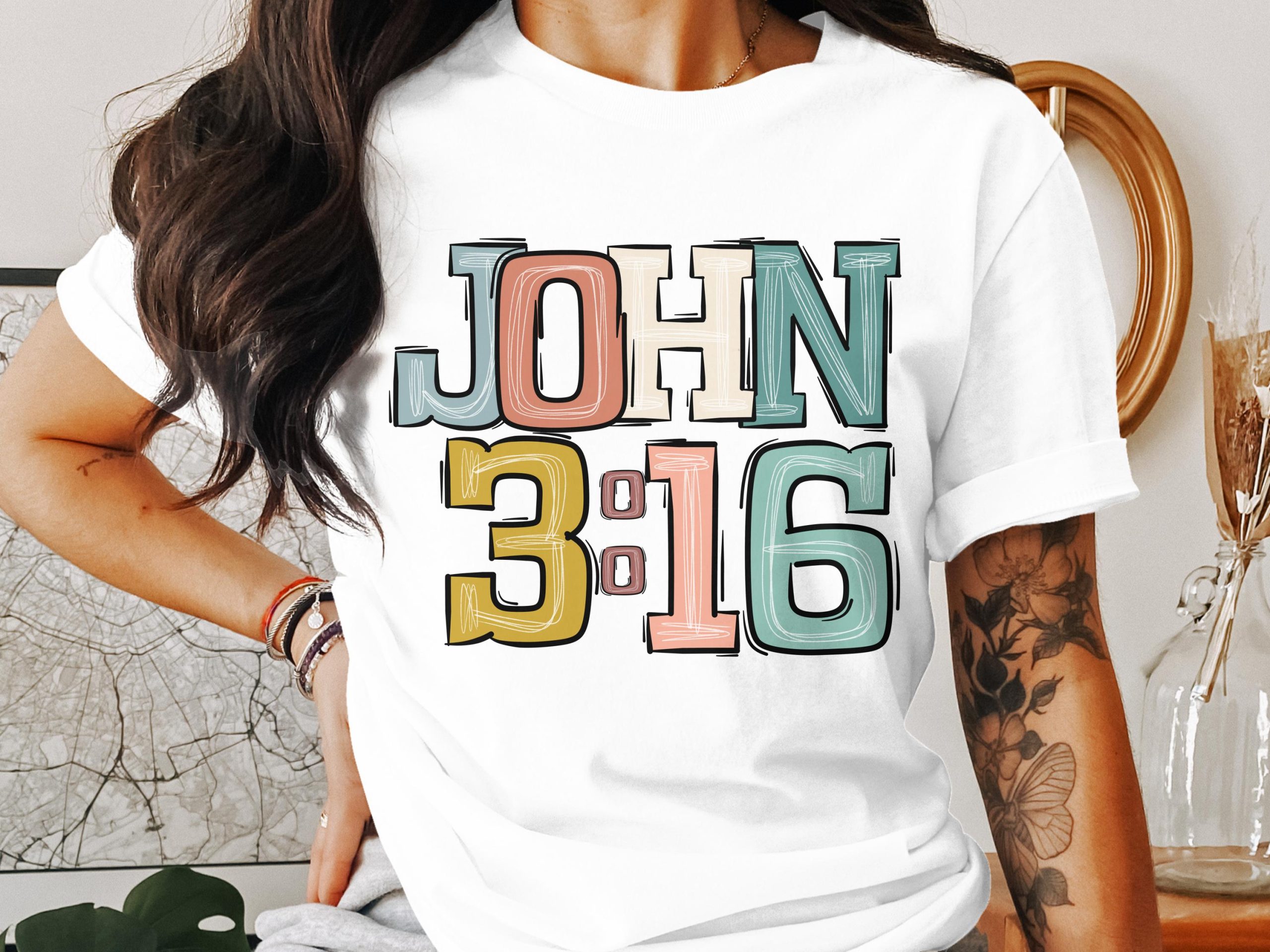 John 3 16 T-Shirt, Christian T-Shirt, Religious T-Shirt, Jesus T-Shirt, Bible Verse Shirt, Faith Based Apparel
