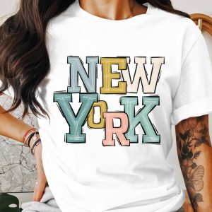 New York City T-Shirt, Colorful NYC Graphic Tee, Trendy New York Souvenir, Fashionable Cityscape Shirt, Tourist Gift Idea, Stylish NY