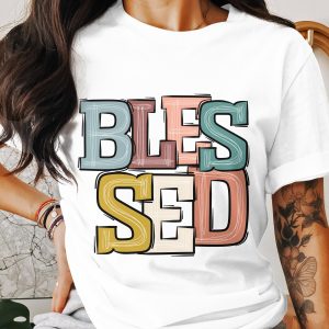 Blessed T Shirt, Graphic Tee, Inspirational Shirt, Religious Shirt, Christian Apparel, Faith Based Gift, Motivational Tshirt, Unisex TShirt