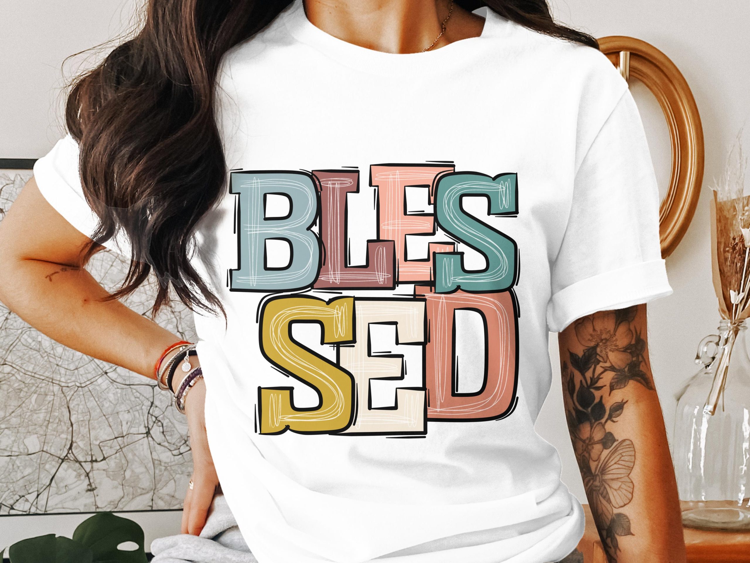 Blessed T Shirt, Graphic Tee, Inspirational Shirt, Religious Shirt, Christian Apparel, Faith Based Gift, Motivational Tshirt, Unisex TShirt