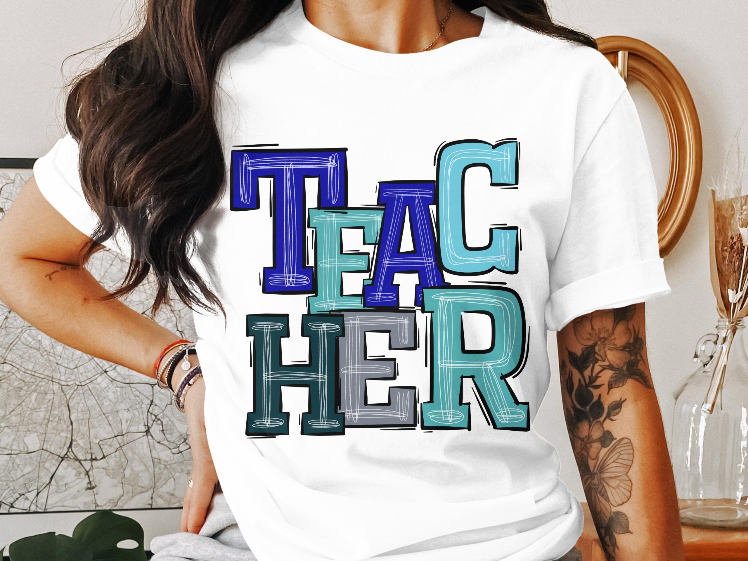 Teacher T-Shirt, Educator Appreciation Shirt, School Teacher Gift, Colorful Teacher Shirt, Teacher Life Tee, Back to School T Shirt