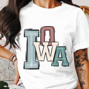 Iowa State T-Shirt, College Tee, University Shirt, Iowa Apparel, Colorful Iowa Souvenir, Iowa Lover Gift, City Pride Top, Travel Gift Shirt