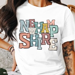 New Hampshire T-Shirt, Colorful State Pride Tee, Granite State Souvenir, Vacation Gift, New England Apparel, NH Home, USA Travel Shirt