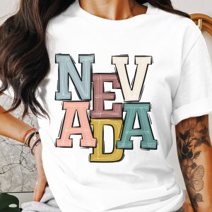 Nevada T-Shirt, State Pride Shirt, Colorful Nevada Tee, Gift for Nevada Resident, Vacation Souvenir, Nevada Lover Top