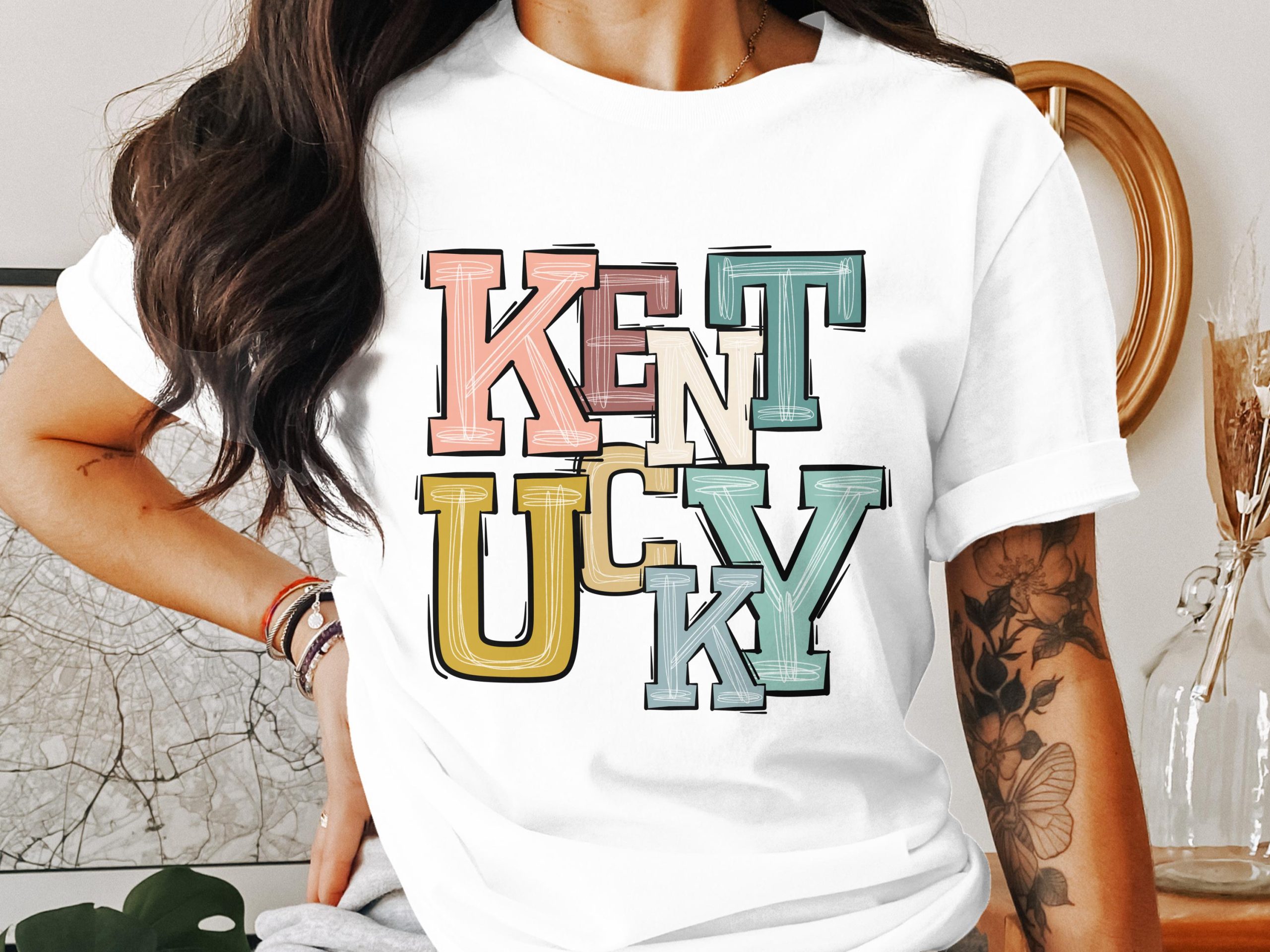 Kentucky T-Shirt, Colorful State Pride Tee, Retro Kentucky Design, Kentucky Souvenir Shirt, Gift for Kentucky Lover, State Pride Shirt