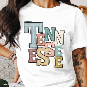 Tennessee T-Shirt, State Pride Tee, Colorful Tennessee Graphic T Shirt, Souvenir Shirt, Vacation Trip Tee, Gift Idea, Women's and Men's