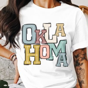 Oklahoma T-Shirt, Trendy State Pride, Cute Oklahoma Shirt, Colorful Oklahoma Design, Vacation T-Shirt, Oklahoma Gift, Souvenir Shirt
