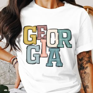 Georgia T-Shirt, Colorful State Tee, Souvenir Gift, City Pride Shirt, GA Home State Apparel, Travel Shirt, Gift for Georgian