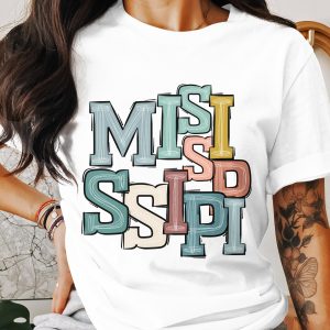 Mississippi T-Shirt, Southern Pride Tee, State Pride Shirt, Colorful Retro Design, Gift for Mississippian, Unique Souvenir, Travel Shirt