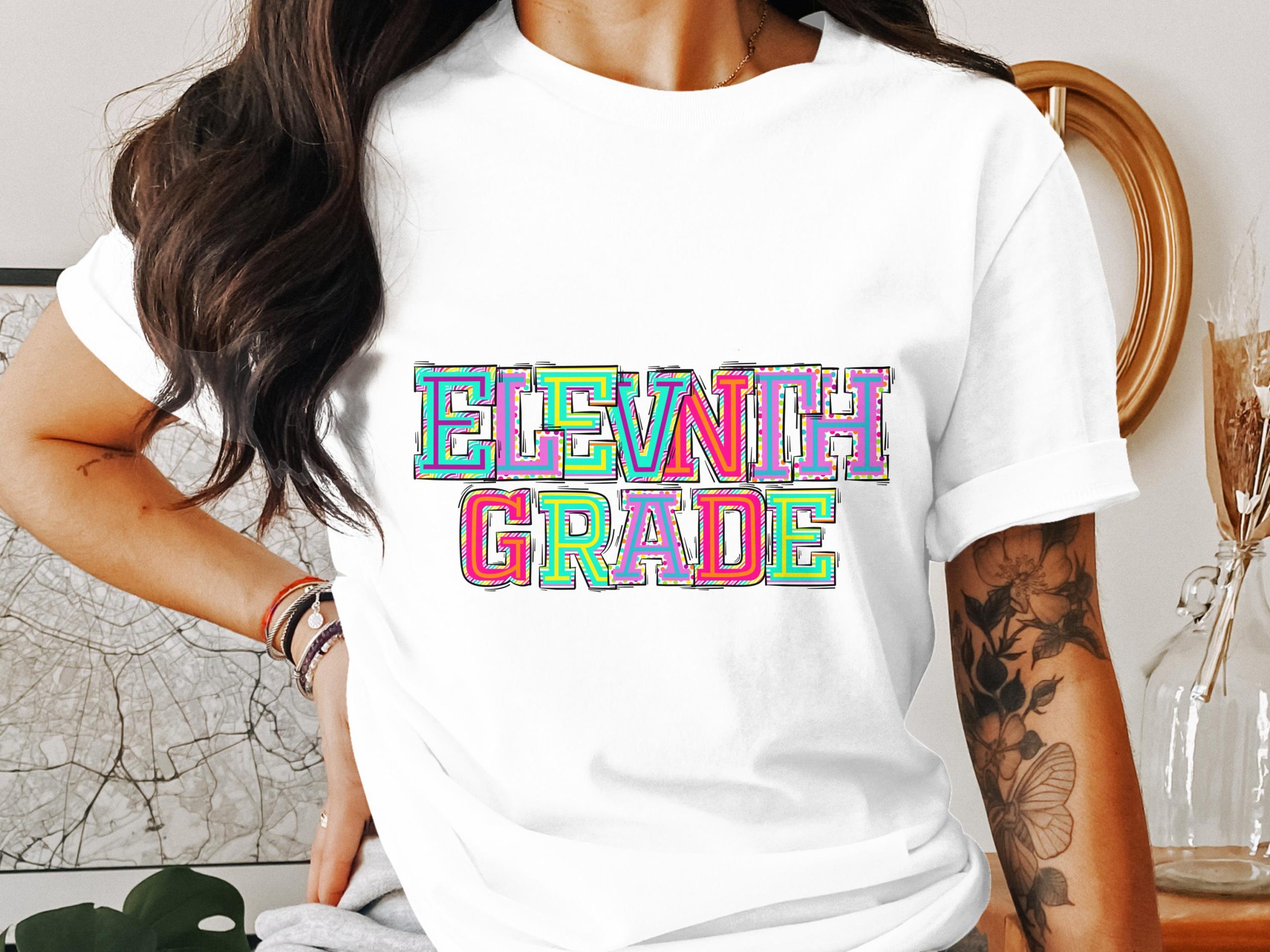 Eleventh Grade T-Shirt, School Shirt, Colorful Design, Fun Gift, Teacher Apparel, Graduation Tee, Class of 2025, Back to School