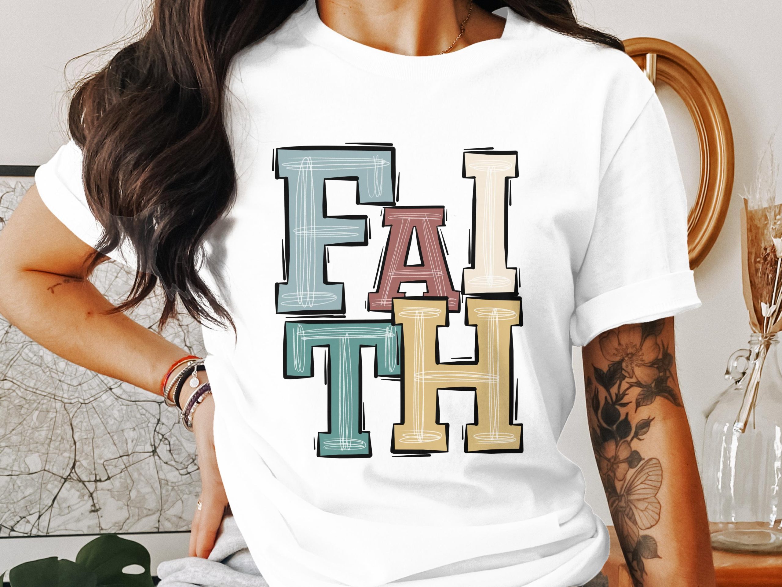Faith T Shirt, Christian Apparel, Religious Tee, Inspirational Clothing, Positive Vibes Shirt, Believe Shirt