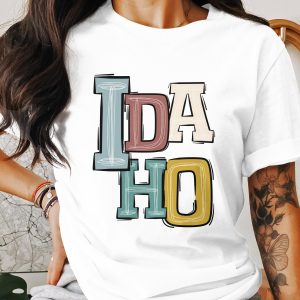 Idaho T Shirt, Colorful State Pride Tee, Retro Idaho Gift, Vacation Souvenir Shirt, Idaho Native Shirt, Idaho Lover Tee