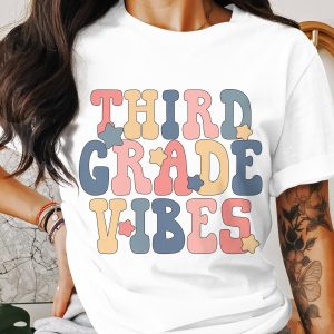 Third Grade Vibes T-Shirt, Teacher Shirt, School Shirt, Back to School Tee, Third Grade Teacher Gift, Elementary School Shirt