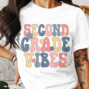 Second Grade Vibes T-Shirt, Teacher T-Shirt, Elementary School Shirt, Back To School Tee, Gift for Teachers, Second Grade Teacher Shirt