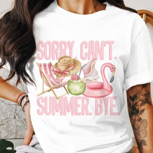 Sorry Can't Summer Bye T-Shirt, Beach Vacation Tee, Summer Vibes Shirt, Flamingo T Shirt, Cute Summer T Shirt, Summer Saying Tee