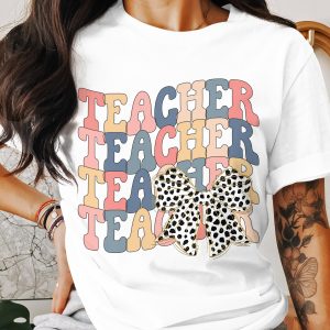 Teacher T-Shirt, Retro Teacher Shirt, Teacher Appreciation Gift, Dalmatian Bow Tie, Back To School Shirt, Teacher Gift, School T-Shirt