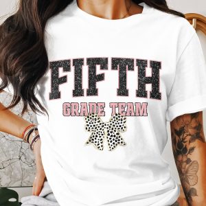 Fifth Grade Team School Bow Gift Students T-Shirt