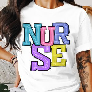 Fun Bold Nurse Graphic Style Best Ever Job Title T-Shirt