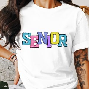 Senior Design Multicolored Graphic Graduation Student T-Shirt