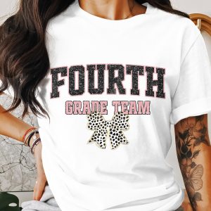 Fourth Grade Team School Spirit Graphic Print T-Shirt