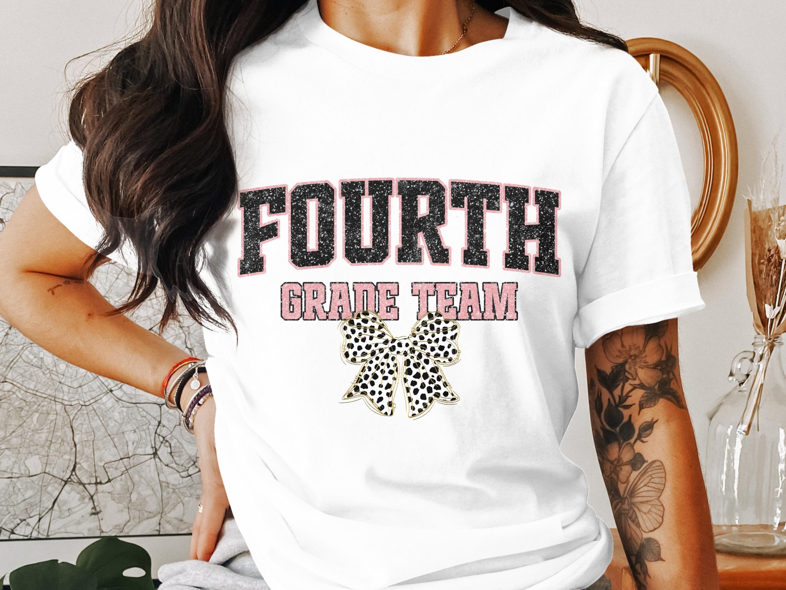 Fourth Grade Team School Spirit Graphic Print T-Shirt