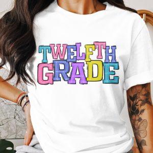 Colorful Twelfth Grade Graphic Printed Design T-Shirt