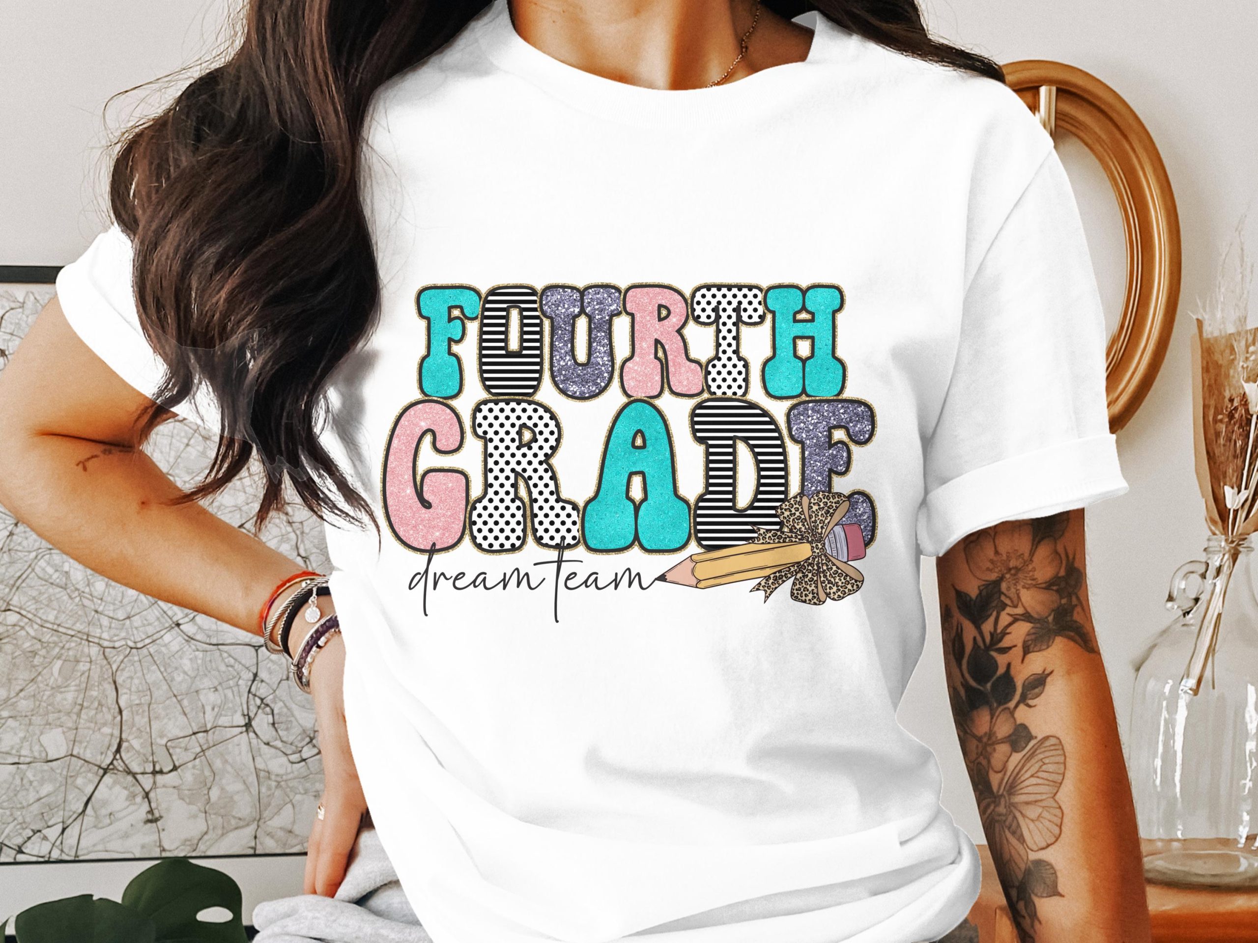 Fourth Grade Dream Team T-Shirt, Back to School Shirt, Teacher Gift, Elementary School Tee, Fourth Grade Teacher Shirt