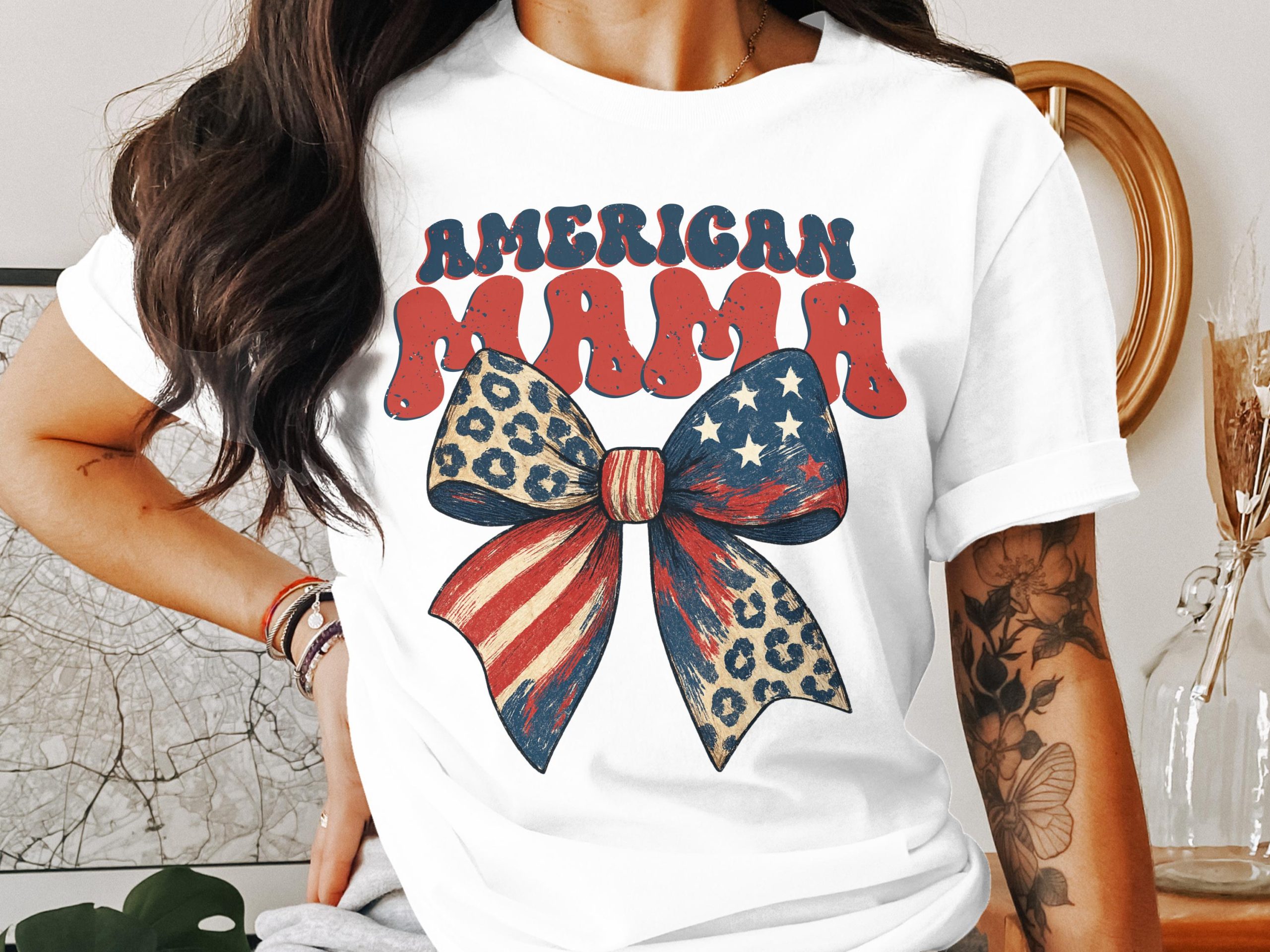 American Mama T Shirt, 4th of July T Shirt, Patriotic T Shirt, American Flag T Shirt, USA T Shirt, Mom T Shirt, Gift for Mom