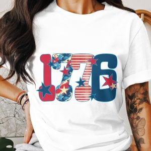 1776 American Flag Stars Patriotic T-Shirt, USA Independence Day, Celebration Tee, Patriotic Gift, Vintage Graphic T-Shirt