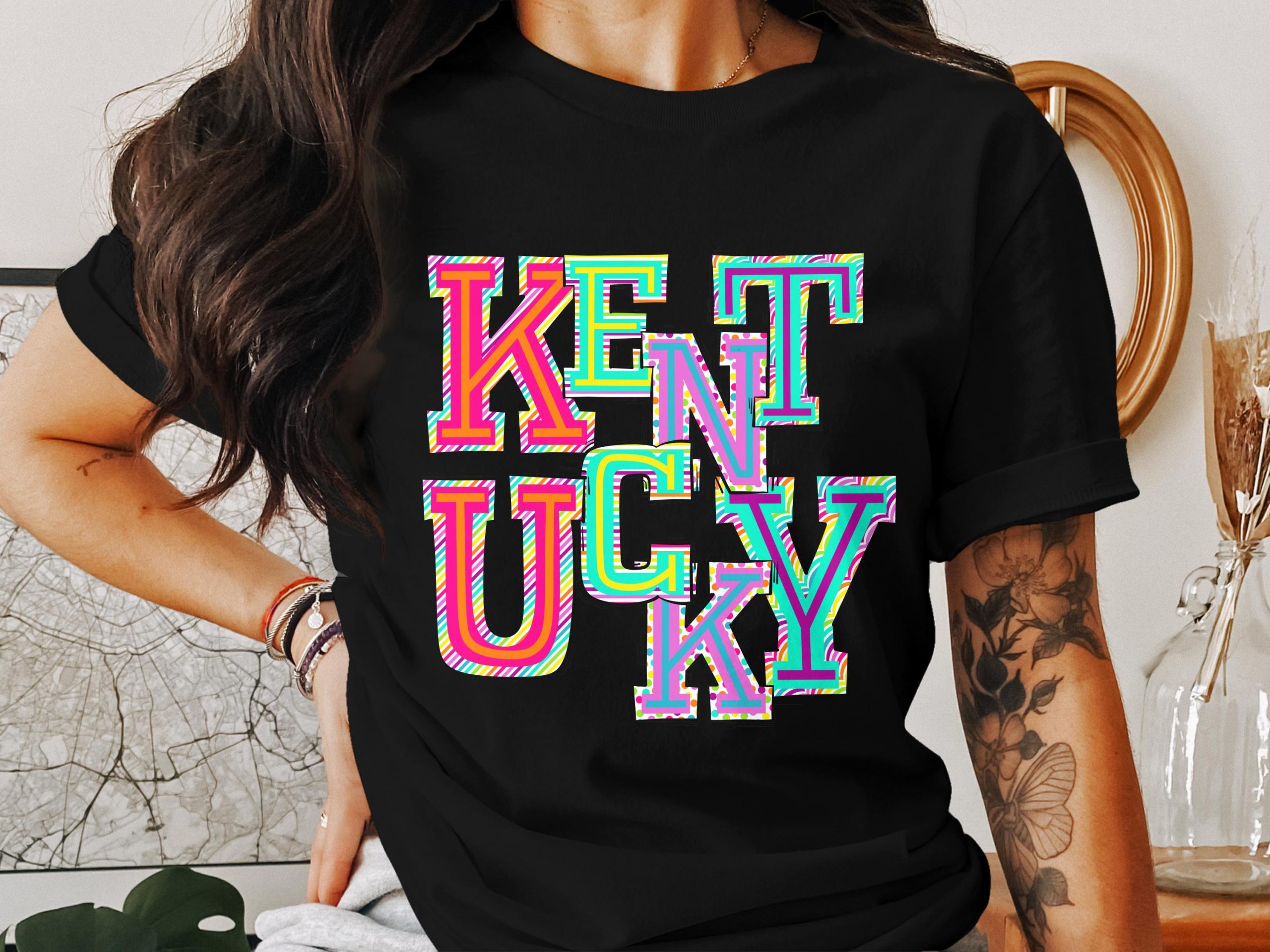Kentucky Digital Download, Sublimation PNG, Colorful Kentucky Graphic, Kentucky Pride Design, Trendy Kentucky Image, DIY Projects - Image 2