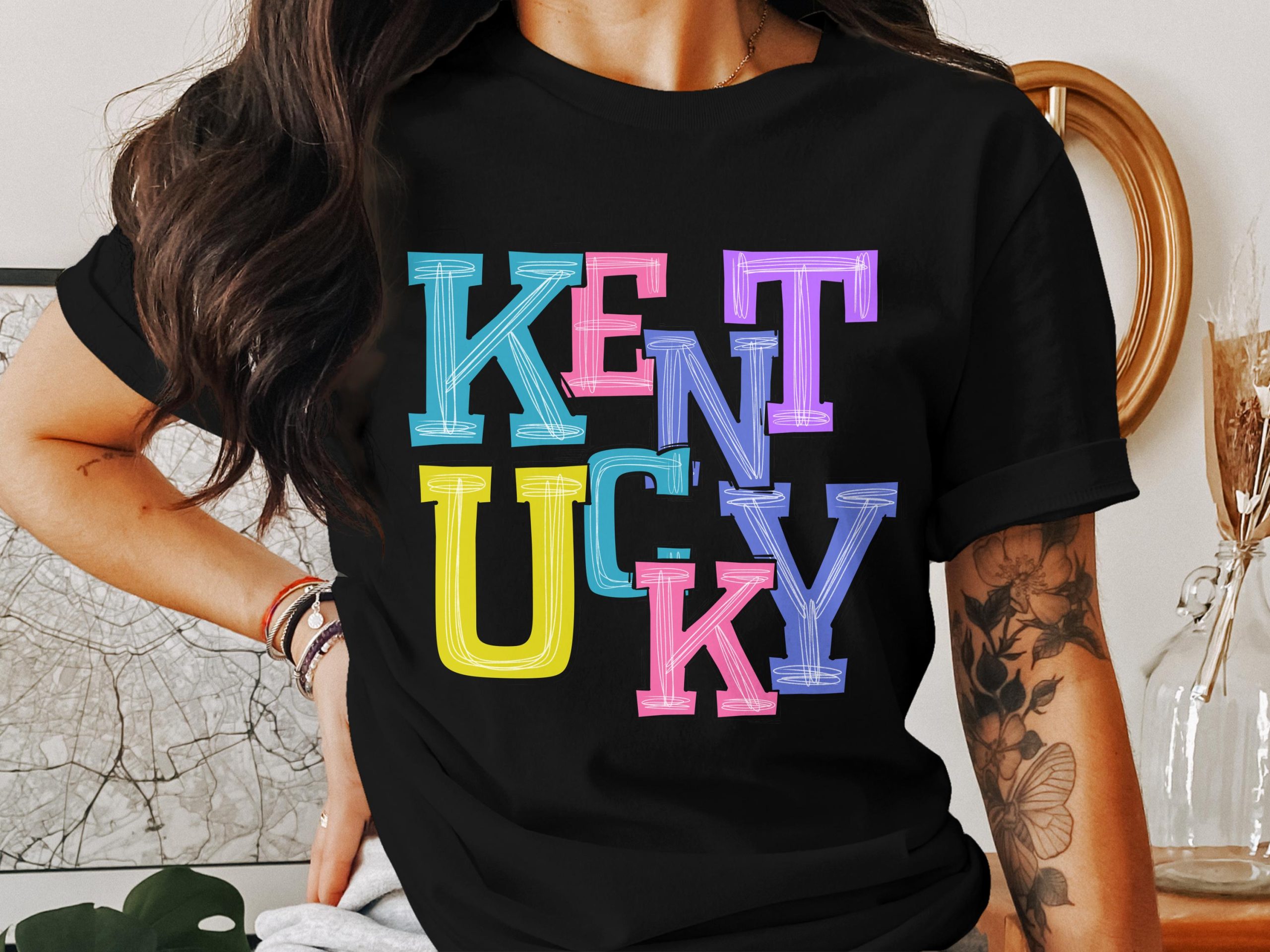 Kentucky Sublimation Digital Download PNG, Colorful State Pride, Trendy Design, DIY Craft, Digital Art for T-shirts, Mugs, Decals - Image 2