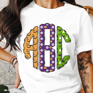 Digital Custom Download Monogram, Halloween Monogram, Spooky Initials, Personalized Digital Art, Printable Monogram, Digital Halloween Decor