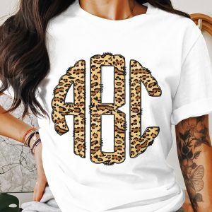 Digital,Custom Digital Download Monogram,Leopard Print Monogram,Personalized Initials,Wall Art Decor,DIY Crafts,Printable Design