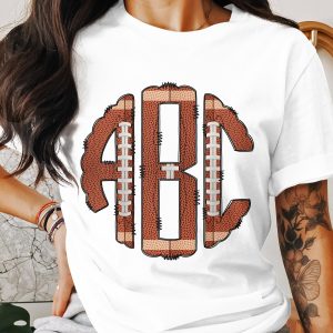 Digital, Custom Digital Download Monogram, Football Monogram, Circle Monogram, Initials Monogram, Personalized Gift, PNG, Custom Design