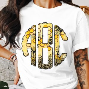 Digital,Custom Digital Download Monogram, Bee Honeycomb, Leopard Monogram, Initial Monogram, Personalized Digital Design, PNG