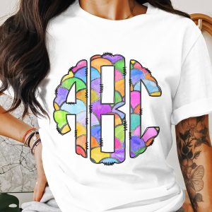 Digital Custom Monogram Download, Colorful Initials, PNG File, Personalized Monogram, DIY Project, Unique Gift, Digital Download Art