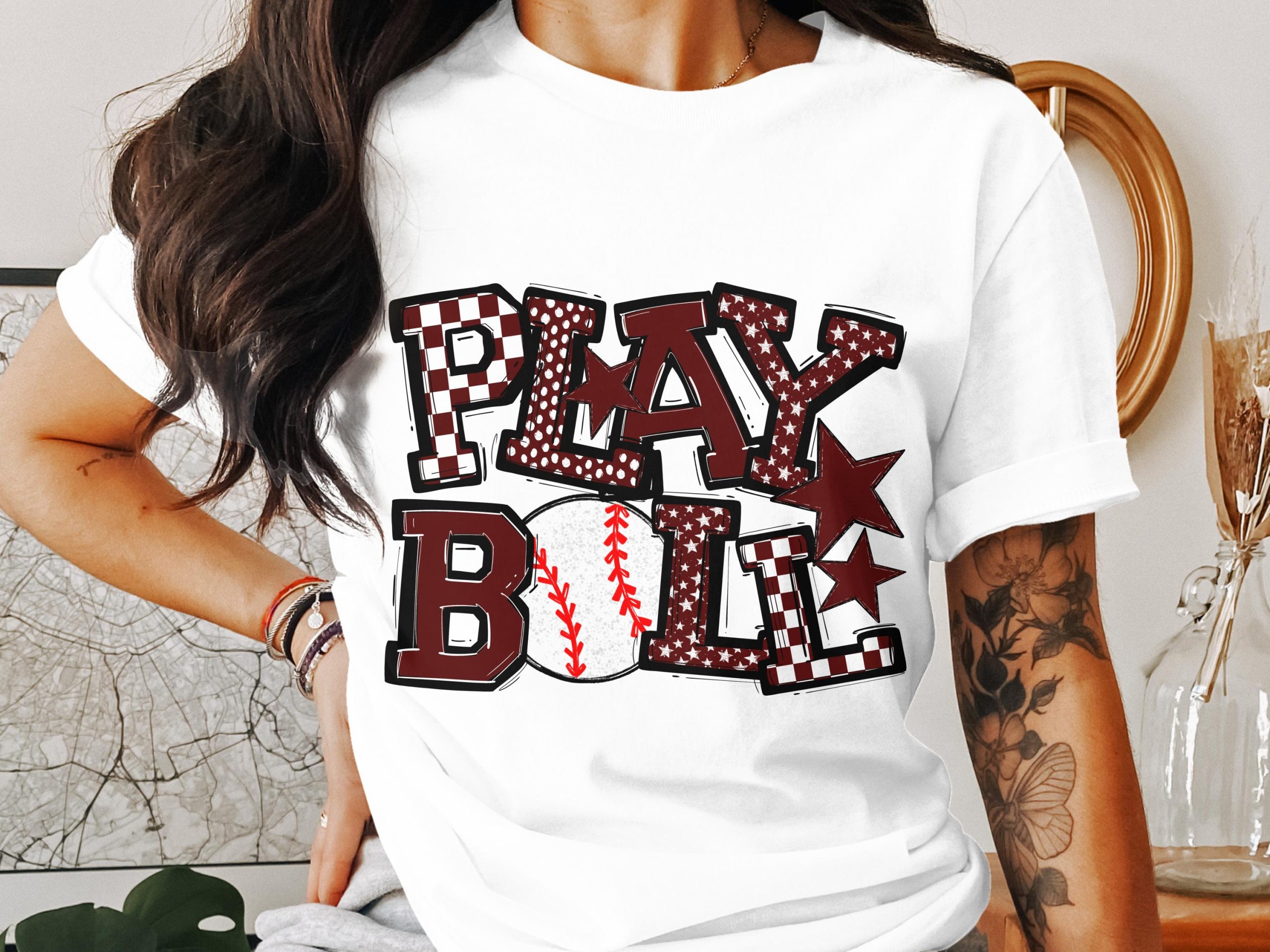Play Ball T-Shirt, Baseball TShirt, Game Day Tee, Sports Lover Gift, Baseball Mom Shirt, Graphic Tee