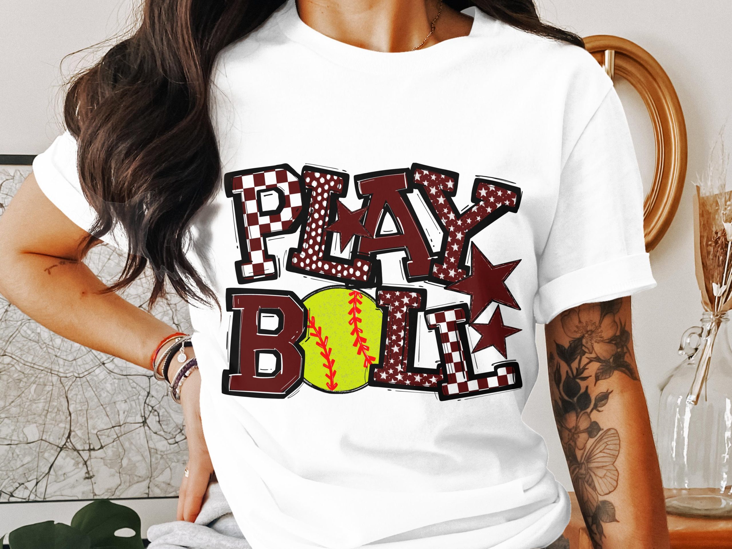 Play Ball T-Shirt, Softball Tee, Game Day Shirt, Sports Fan Apparel, Gift for Softball Player, Baseball T Shirt, Athletic Shirt