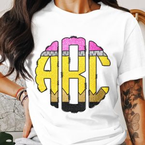 Digital,Custom Pencil Monogram,Digital Download,School Letters PNG,Teacher Monogram,Back to School,Custom Alphabet Art,Stationery Decor