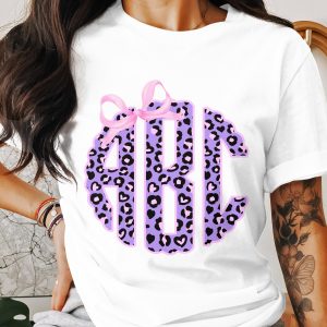 Custom Digital Monogram, Leopard Print, Bow, Digital Download, Personalized, Initial Design, Cricut, Silhouette, DIY, Printable Art