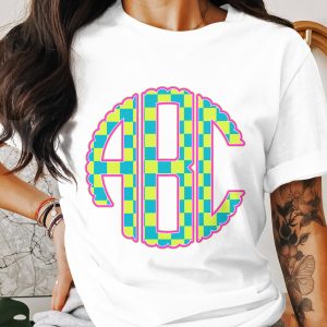 Digital Custom Monogram, Checkerboard Monogram, Digital Download Monogram, DIY Monogram, Personalized Initials, Sublimation Designs