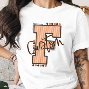 Custom Initial Letter and Name Seersucker Varsity Alphabet Sublimation PNG Download, Seersucker Letter, High School Mascot